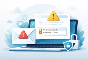 Warnung vor unsicheren Anmeldedaten Zugangsdaten per E-Mail