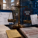 Art. 6 Abs. 1 lit. e) DSGVO: Warum „öffentliche Aufgabe" nicht automatisch eine Rechtsgrundlage ist Fotorealistische Editorial-Collage zum Datenschutzrecht: Zwischen einem kommunalen Bürgerportal und einem privaten IT-Dienstleister steht eine goldene Waage der Justiz. Auf der Seite der Behörde liegen Antragsunterlagen mit fiktiven Bürgerdaten, auf der Seite des IT-Unternehmens sind Server und Datenanalyse-Dashboards zu sehen. Eine transparente Barriere mit dem Hinweis „Automatische Übertragung – Nein“ trennt beide Bereiche. Dokumente zur Datenminimierung und zur Prüfung der Erforderlichkeit verdeutlichen, dass eine öffentliche Aufgabe nicht automatisch jede Datennutzung rechtfertigt.