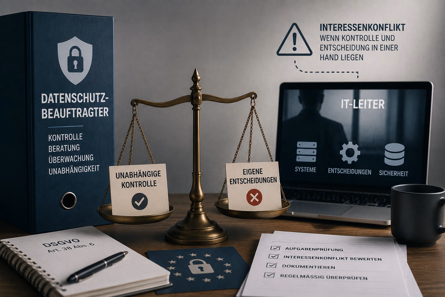 Datenschutzbeauftragter im Interessenkonflikt zwischen unabhängiger Kontrolle und eigenen Entscheidungen
