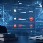 Automatisiertes Entscheidungssystem bewertet Personen anhand von Daten – Symbolbild zu Algorithmen, Profiling und Art. 22 DSGVO.